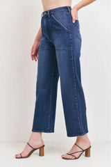 High Rise Cargo Pocket Wide Leg