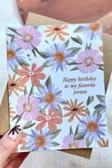 Happy Birthday to my Favorite Person Card