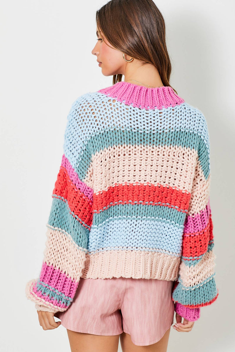 Color Block Knit Sweater