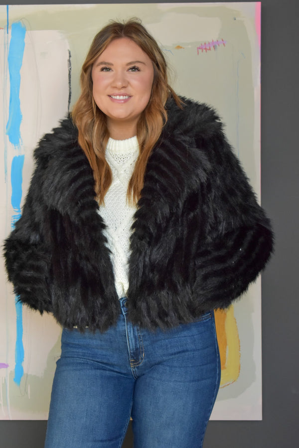 Show Me Your MUMU Salt Lake City Cropped Fur Jacket