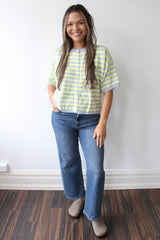 Sky Stripe Soft Button Down Cardigan