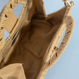 Natural Woven Straw Structure Top Handle Bag