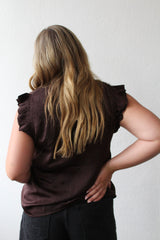 Satin Ruffle Top 2 Colors!
