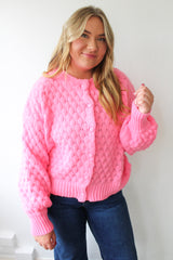 Textured Balloon Sleeve Cardigan 2 Colors!