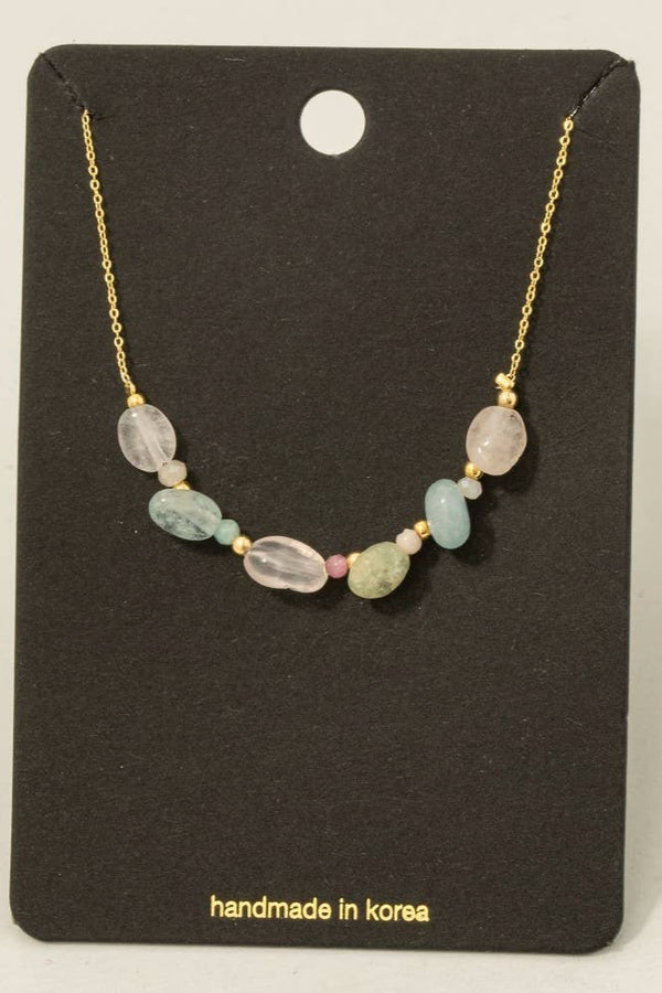 Gemstone Charm Necklace
