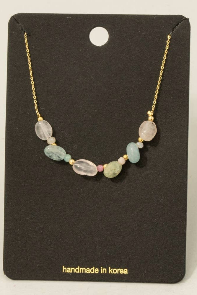 Gemstone Charm Necklace