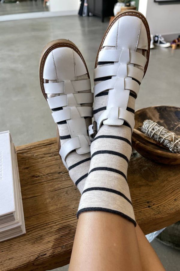 Wally Socks: Breton Stripe