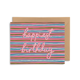 Happiest Birthday Stripe Card