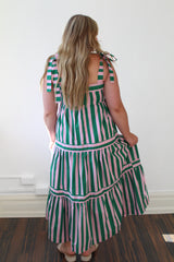 Multi Color Striped Tiered Maxi Dress