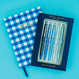 Pen Set - Motivational - Asst Blues - 5 Piece Set