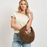 Farrah Suede Leather Hobo Purse