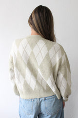 Argyle Pattern Cardigan