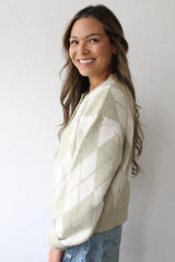 Argyle Pattern Cardigan