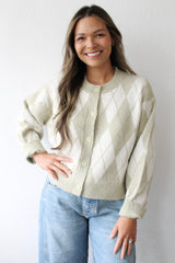 Argyle Pattern Cardigan