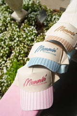 Mommin' Striped Vintage Trucker Hat