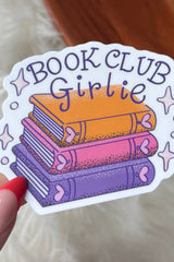 Book Club Girlie Sticker
