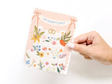 Oh Happy Day Floral Cake Card