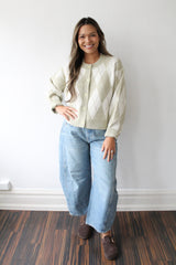 Argyle Pattern Cardigan