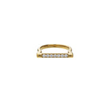 Gold Tennis Bar Ring