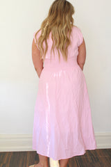Striped Front Zip Midi Dress 2 Colors!