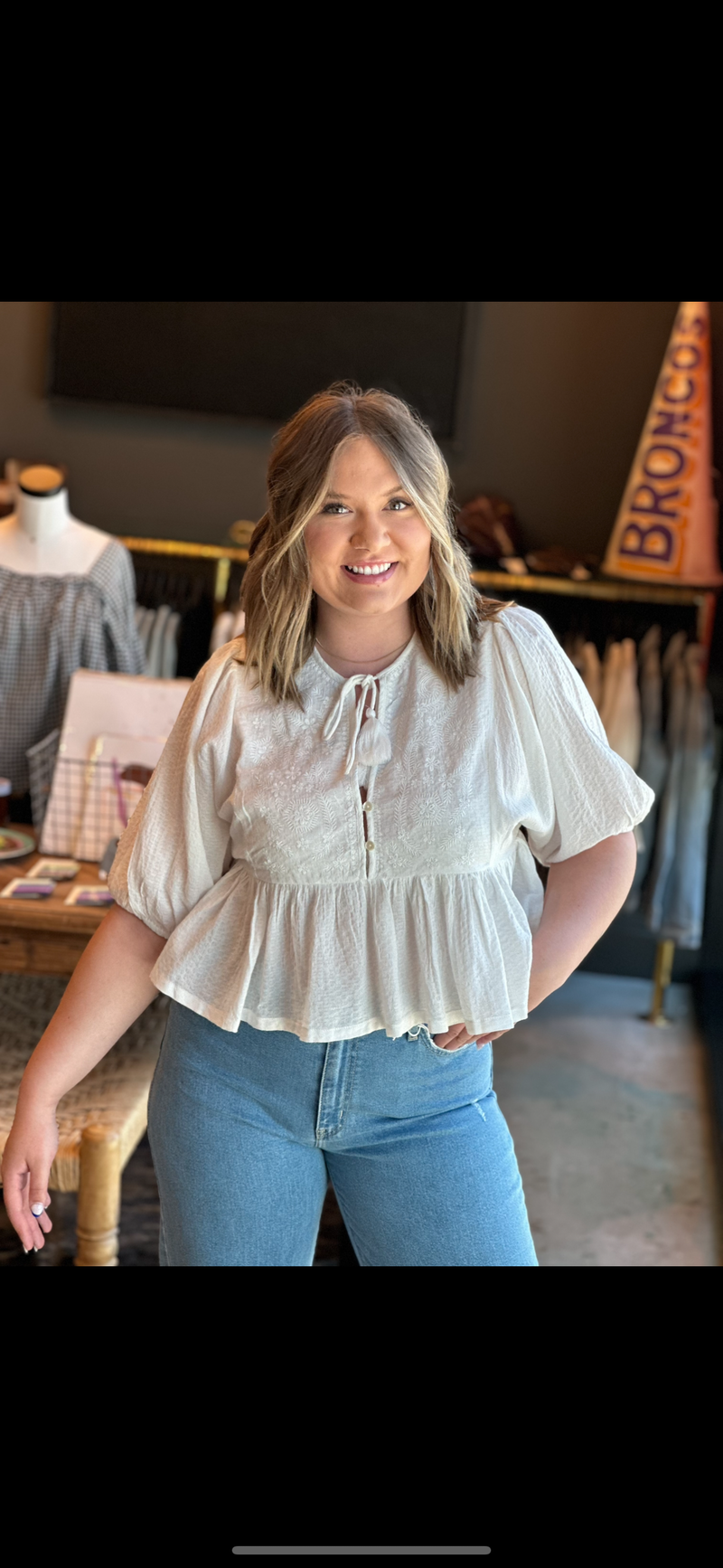 White Tassel Blouse