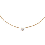 Round Brilliant 5A CZ Solitaire Necklace
