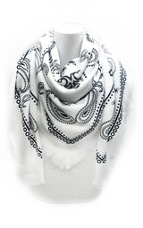 Paisley Square Wool Scarf