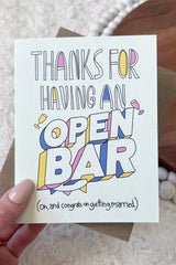 Thanks For Having An Open Bar Wedding Card