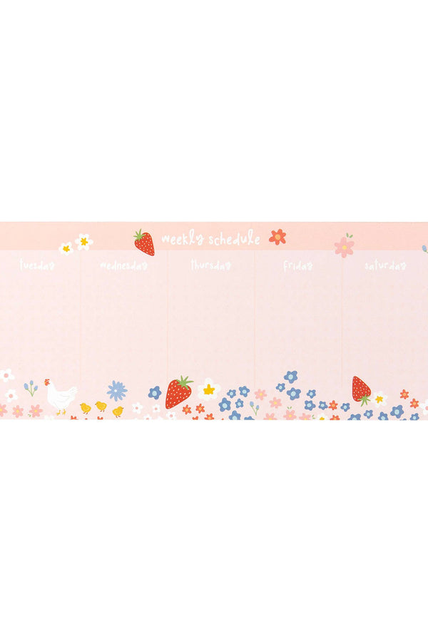 Strawberry Weekly Notepad