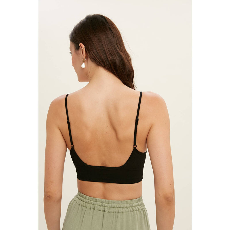 Ribbed Seamless Low Back Bralette