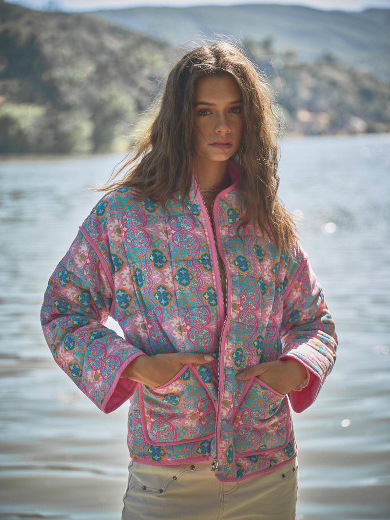 Fiora Floral Reversible Quilted Jacket