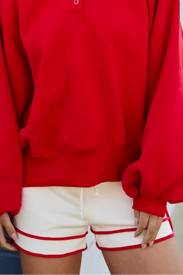 Nicki Contrast Piping Knit Shorts
