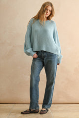 Balloon Sleeve Sweater Top