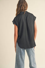 Birdie Black Cap Sleeve Top