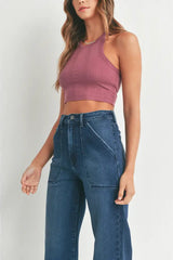 High Rise Cargo Pocket Wide Leg