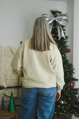 Christmas Bow & Holiday Stamps Crewneck