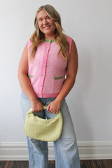 Stripe Color Block Sweater Vest
