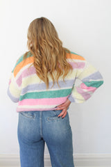 Multi Color Stripe Oversized Sweater