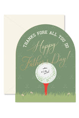 Fore Dad Father's Day Greeting Card