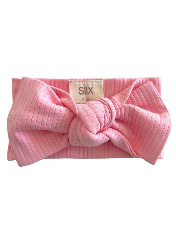 Pink Ribbed Bow