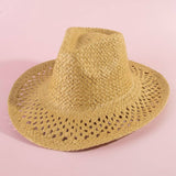 Woven Straw Western Sun Hat