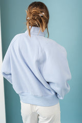 Essential Snap Button Sweater Sky Blue