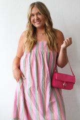 Multi Striped Midi Dress