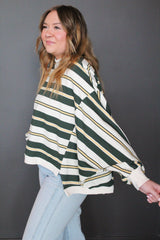 Striped Oversized Crewneck Top