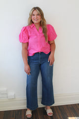 Bubble Sleeve Blouse