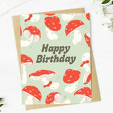 Happy Birthday Mushroom Card