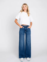 Paola A-Line Scissor Hem Wide Leg Jean