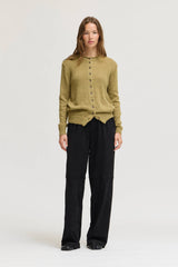 Contrast Hem Button Up Cardi