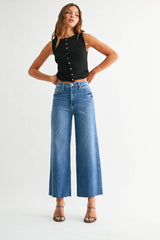 High Rise Scissor Cut Wide Leg
