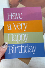 Have A Very Happy Birthday Colorful Card